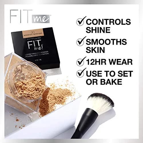 Maybelline Fit Me Loose Setting Powder Dark 0.7 oz (20g) | Shine Control & Smooth Texture thumbnail 3