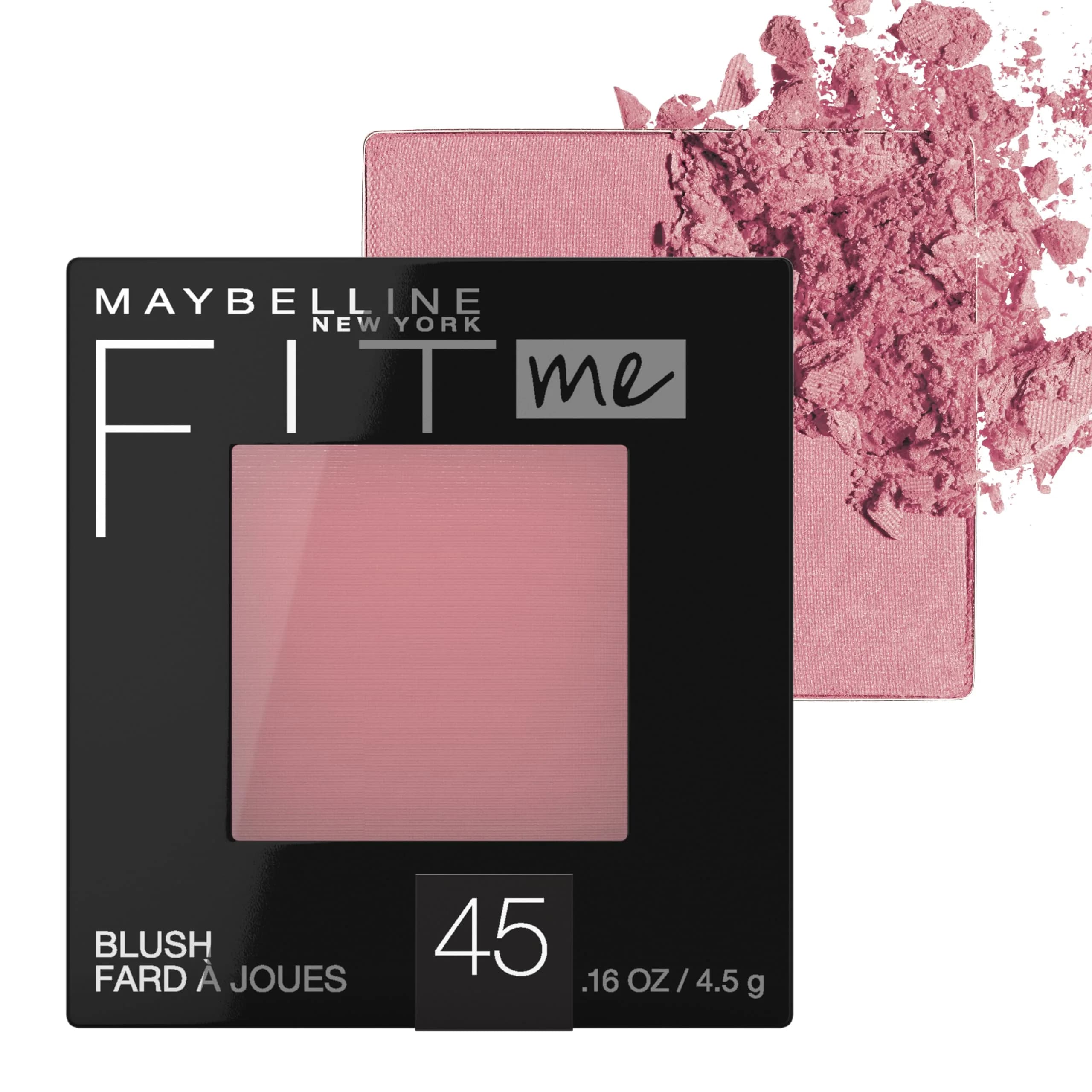 Maybelline Fit Me Blush, Peach, 0.16 oz (4.5 g) | Natural All-Day Color — Plum