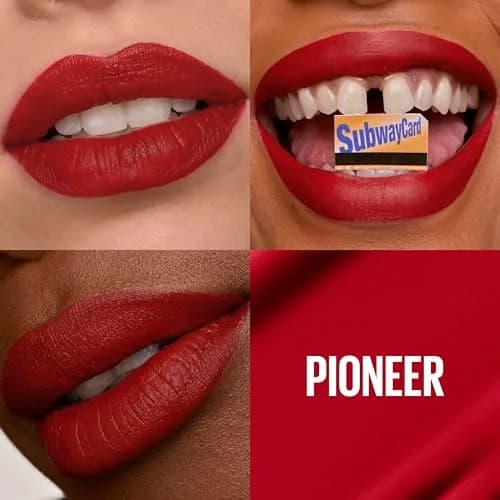 Maybelline Super Stay Matte Ink Liquid Lipstick in Pioneer (Blue Red), 5ml - 16-Hour Transfer-Proof thumbnail 2