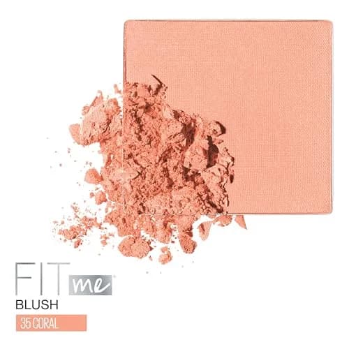 Maybelline Fit Me Blush, Coral Shade, Lightweight & Blendable Formula, 0.16 oz thumbnail 2