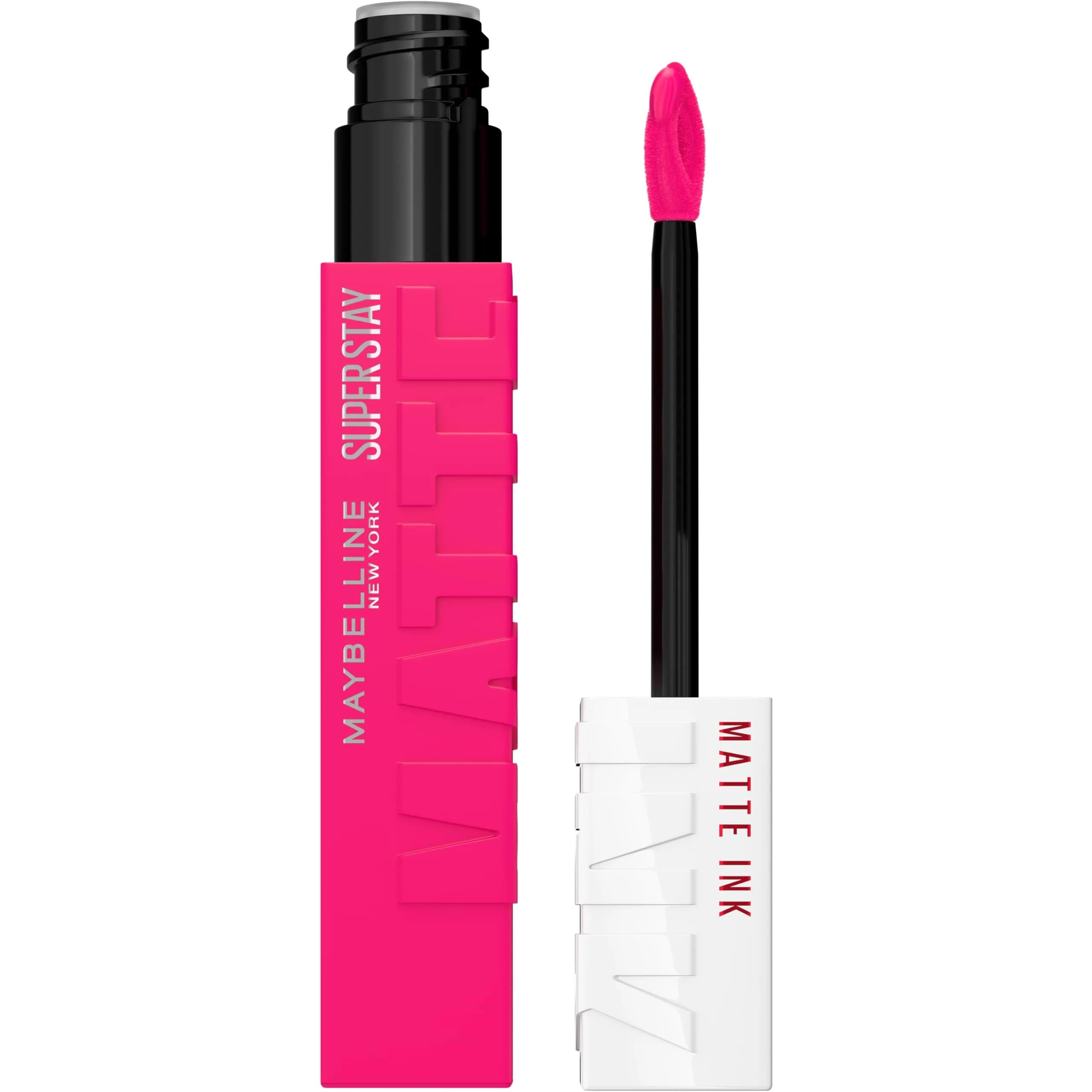 Maybelline Super Stay Matte Ink Liquid Lip Color in 30 ROMANTIC Vivid Pink, 5ml | 16-Hour Transfer-Proof Matte - main product image
