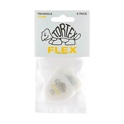 Jim Dunlop Tortex Flex Triangle Pick 0.73mm (6 Pack) | USA-Made Delrin for Snappy Attack thumbnail 4