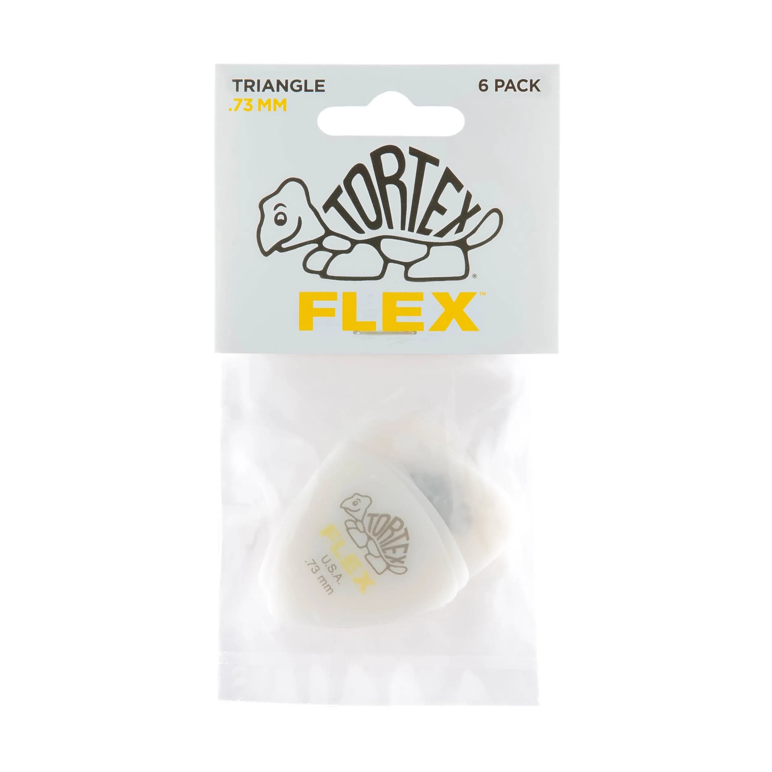 Jim Dunlop Tortex Flex Triangle Pick 0.73mm (6 Pack) | USA-Made Delrin for Snappy Attack - view 4