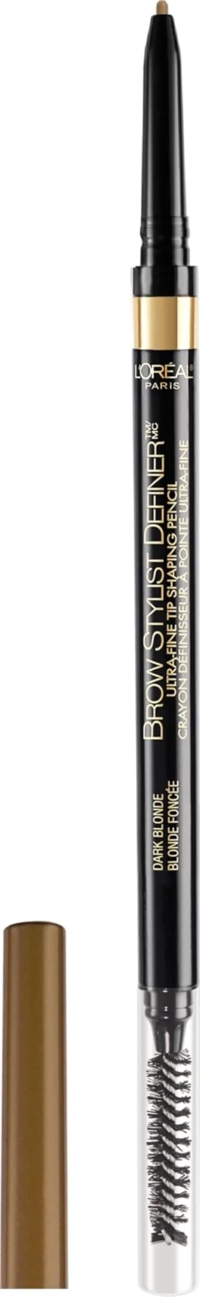 L'Oreal Paris Makeup Brow Stylist Definer Waterproof Eyebrow Pencil, Dark Blonde 0.003 Ounce (Pack of 1) | Ultra-Fine Tip for Natural Brows - main product image
