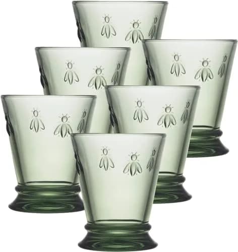 La Rochère Bee Green Tumbler Set of 6 | 255ml (9 oz) French Glassware thumbnail 1