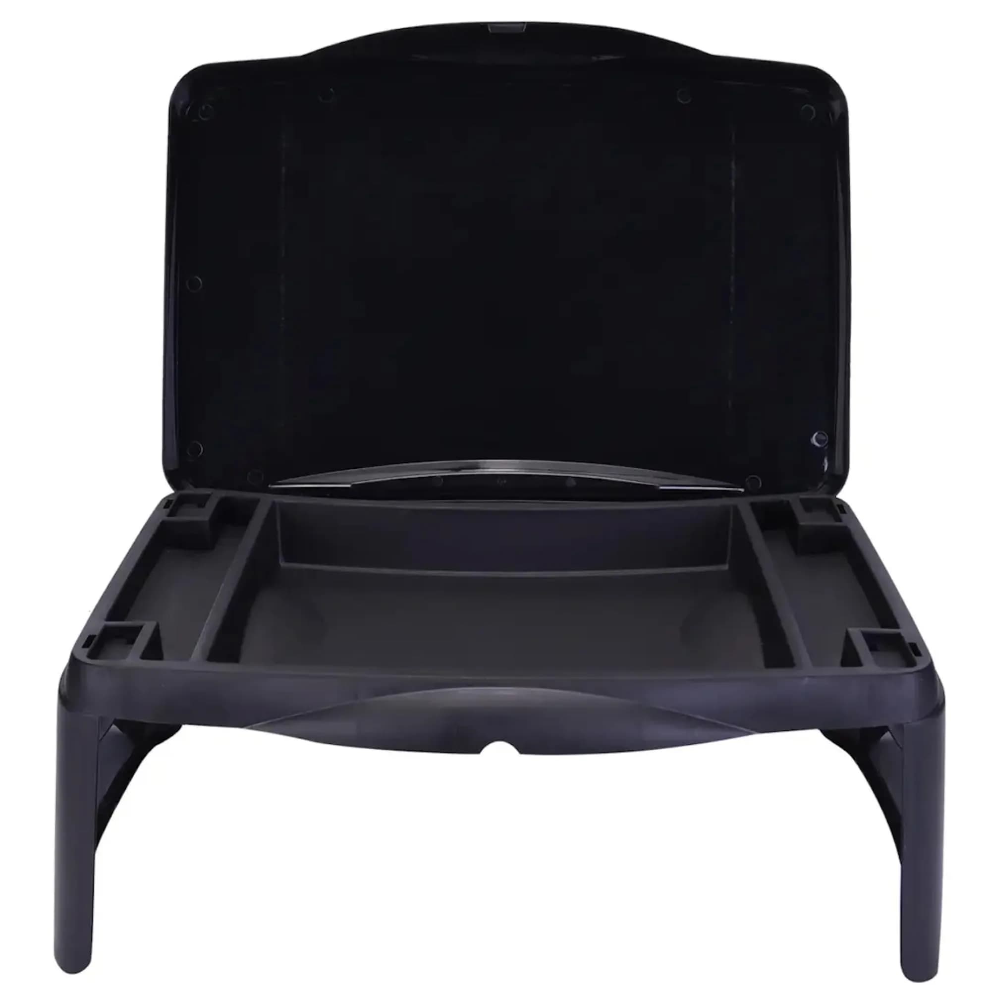 Keskov Folding Black Lap Desk with Storage 17x11 | Portable Kids & School Desk — Black