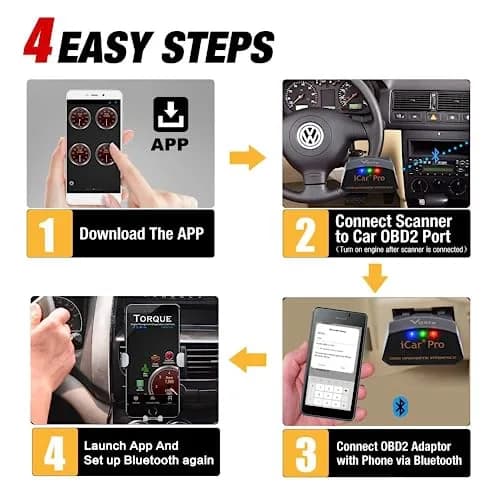Vgate iCar Pro Bluetooth 4.0 OBD2 Scanner | Works with iOS/Android & PC thumbnail 5