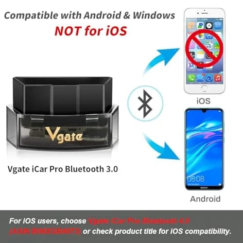 Vgate iCar Pro Bluetooth 3.0 OBD2 Scanner | Android & Windows | 4.6cm (1.85in) Length | Check Engine Light Diagnosis thumbnail 2