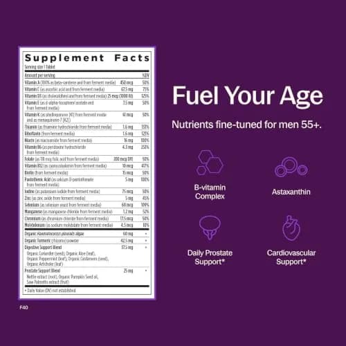 New Chapter Every Man's One Daily 55+ Multivitamin 72 Tablets | Supports Immune & Energy thumbnail 3
