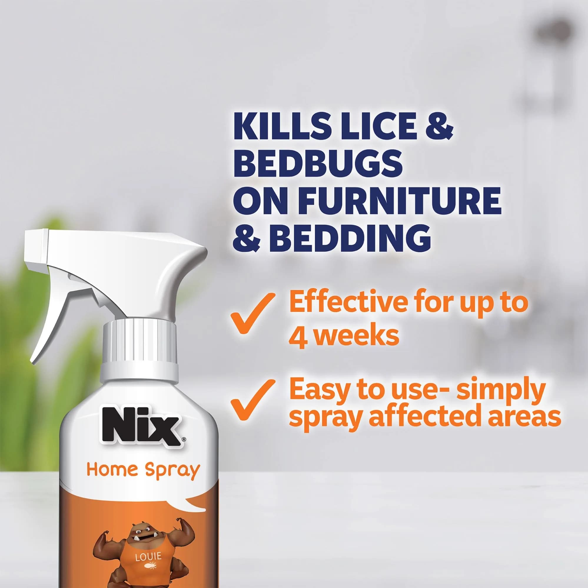 Nix Ultra Lice Treatment Kit with Home Defense Spray & Comb | 3.4 fl oz (100 ml) Hair Solution, 5 fl oz (148 ml) Home Spray - view 4