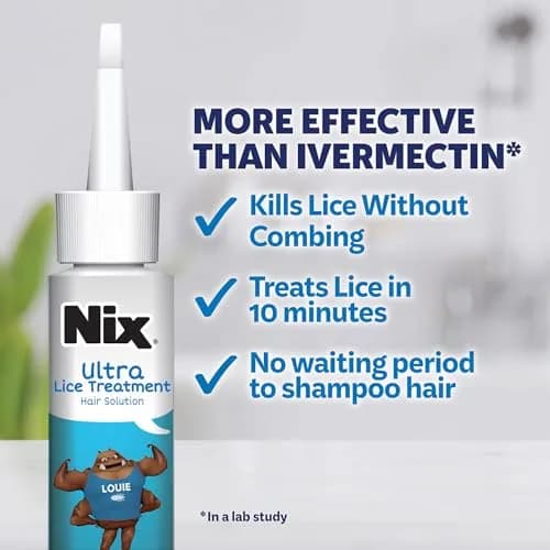 Nix Ultra Lice Treatment Kit with Home Defense Spray & Comb | 3.4 fl oz (100 ml) Hair Solution, 5 fl oz (148 ml) Home Spray thumbnail 3
