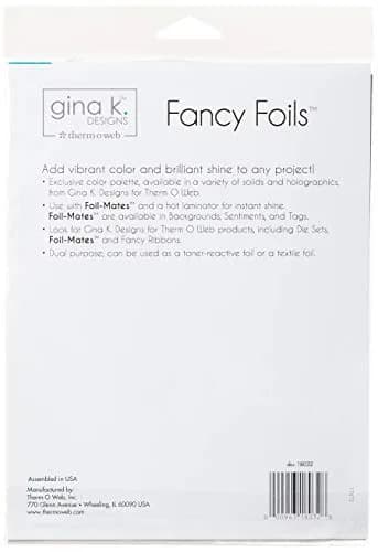 Gina K Designs Fancy Foils Grass Green 6" x 8" Sheets (12 Count) | Toner-Reactive & Textile Foil thumbnail 2