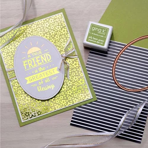 Gina K Designs Fancy Foils 6" x 8" Jelly Bean Green 12 Count | USA Imported Craft Foil thumbnail 2