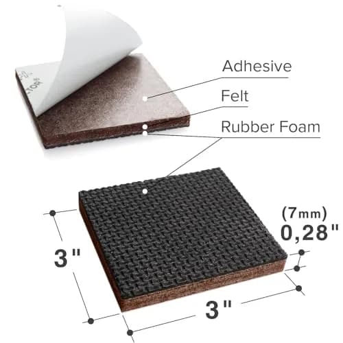 X-Protector Non Slip Furniture Pads – 12 Premium Grippers 7.6cm (3") | Protects Floors from Scratches & Sliding thumbnail 3