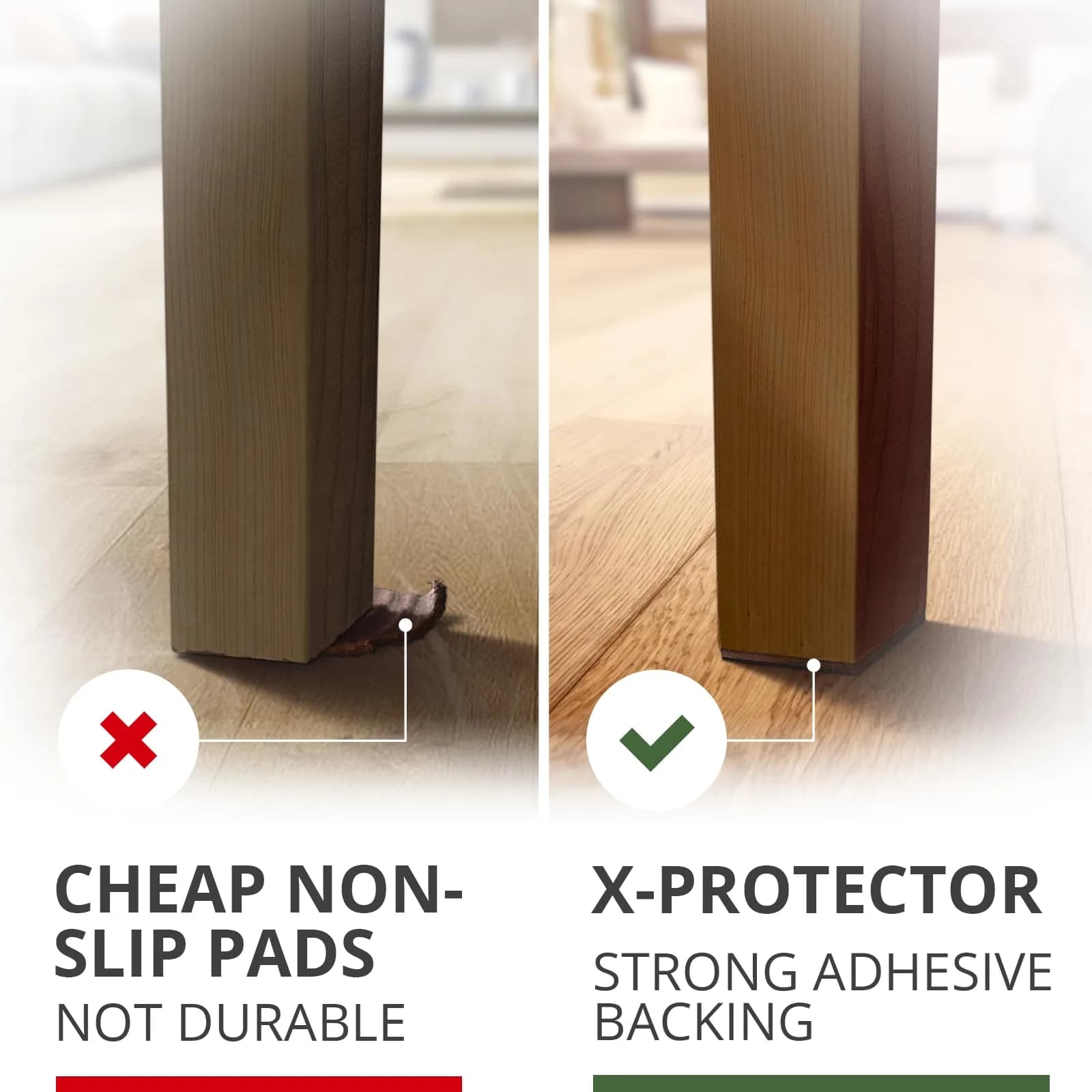 X-Protector Non Slip Furniture Pads – 12 Premium Grippers 7.6cm (3") | Protects Floors from Scratches & Sliding - view 4