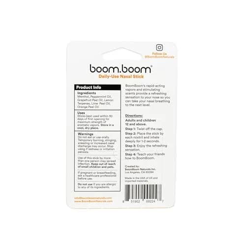 BoomBoom Tropical Nasal Inhaler Stick 3-Pack | Vapor Flow Technology for Clear Breathing thumbnail 7
