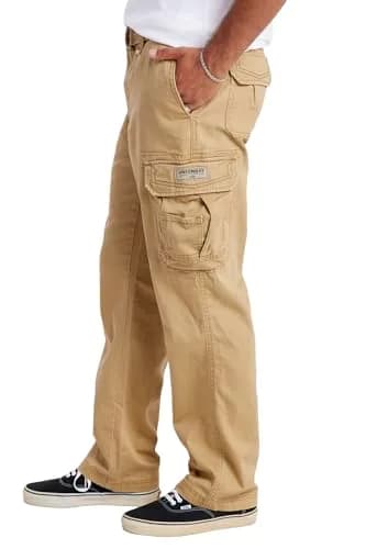 UNIONBAY Cargo Pants for Men - Relaxed Fit, Mid Rise, 48W x 32L, Rye | Casual Military Style thumbnail 2