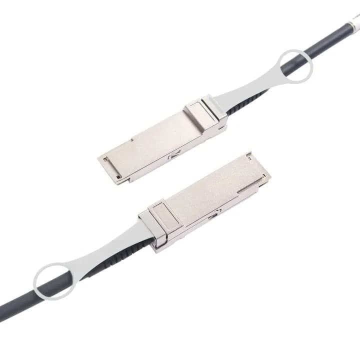 10Gtek 40G QSFP+ DAC Cable for Cisco QSFP-H40G-CU50CM, 0.5m/1.6ft | 40Gb/s Passive Copper Twinax thumbnail 2