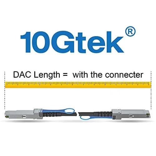 10Gtek 40G QSFP+ DAC Cable for Cisco QSFP-H40G-CU50CM, 0.5m/1.6ft | 40Gb/s Passive Copper Twinax thumbnail 6