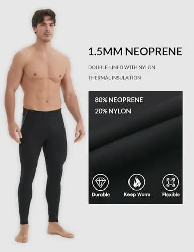 Lemorecn Wetsuit Pants Men 1.5mm Neoprene | Water Sports & Diving Gear (1011-3XL) thumbnail 3