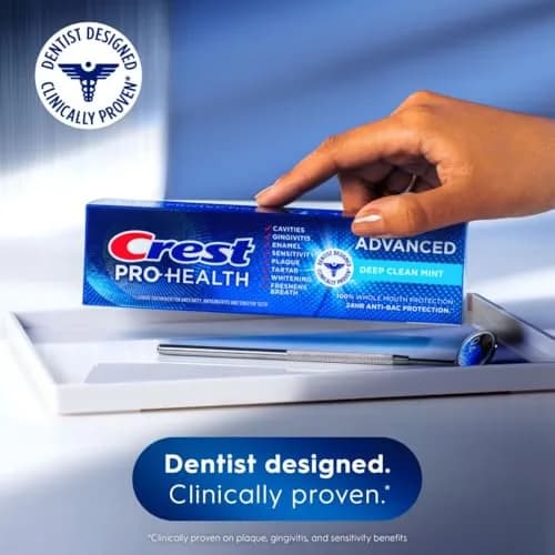 Crest Pro-Health Advanced Deep Clean Mint Toothpaste 5.1 Oz | Clinically Proven 8 Benefits for Whole Mouth Health thumbnail 5