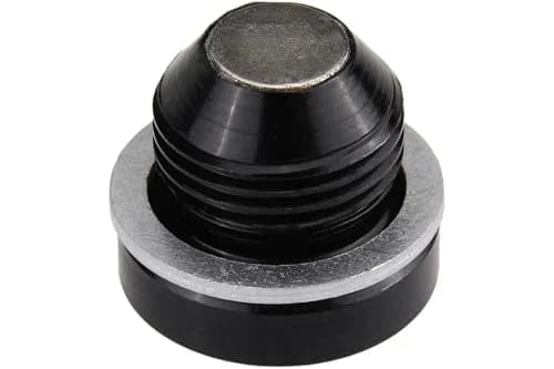 URO Parts Oil Drain Plug 18 x 1.5mm | Hard Anodized Aluminum with Magnet, OE Dimensions thumbnail 1