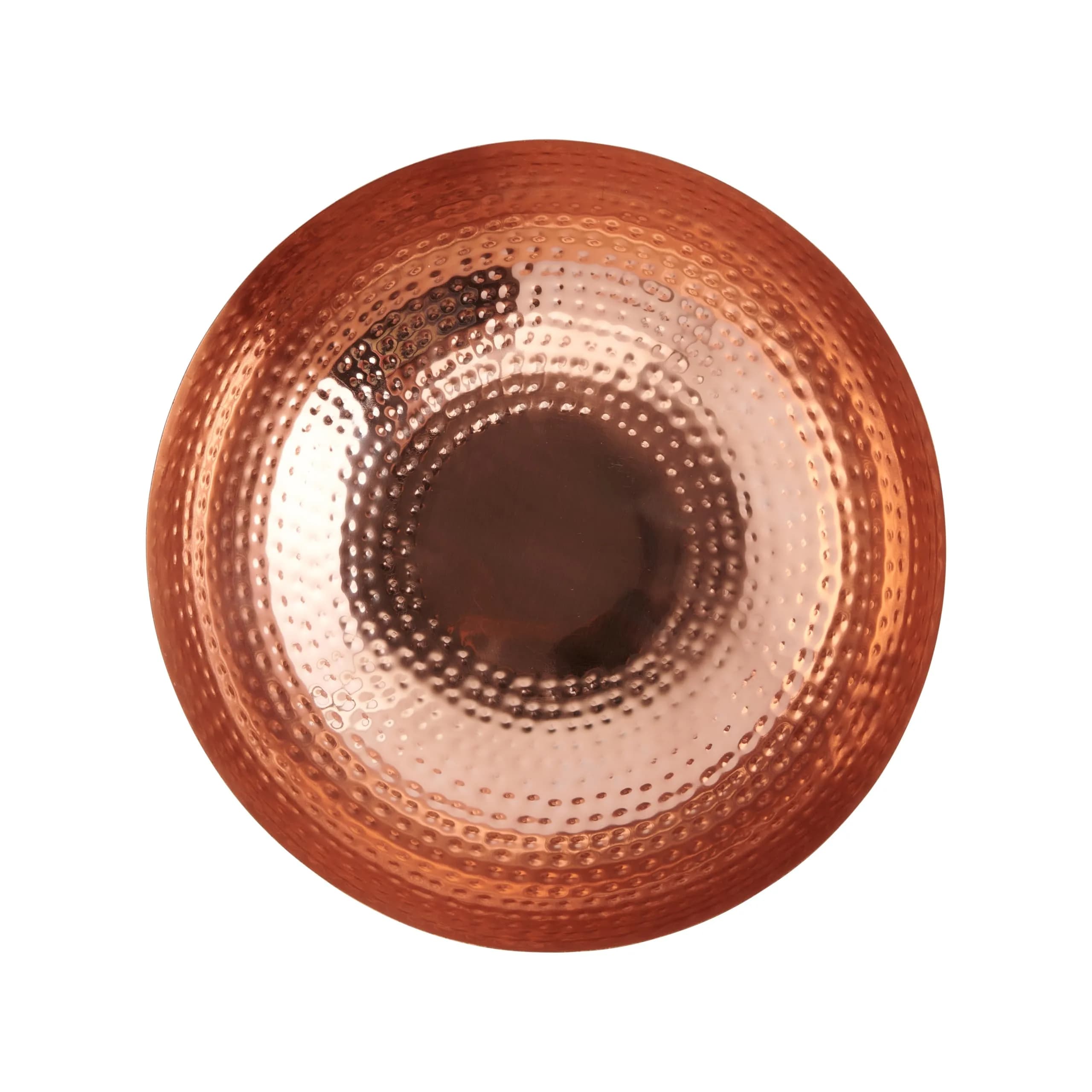 Creative Co-Op Round Hammered Metal Bowl, Copper Finish 3.01 lb (1.36 kg) | Hand-Hammered Texture & Food-Safe Iron - view 3