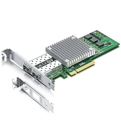 10Gtek 10Gb PCIe NIC Network Card with Broadcom BCM57810S, Dual SFP+ Port, 127g (4.5oz) thumbnail 1