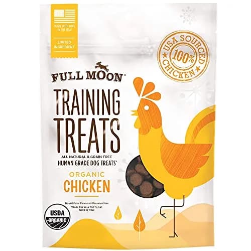 Full Moon USDA Organic Chicken Training Treats 175 Treats (181g/6oz) | Human-Grade, All Natural Dog Snacks thumbnail 1