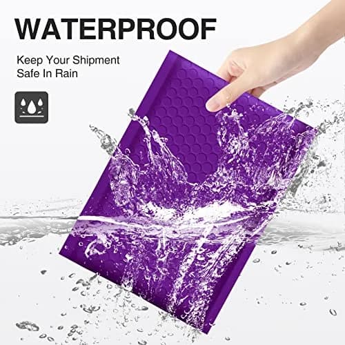 UCGOU Purple Bubble Mailers 50 Pack 10.16cm x 20.32cm (4"x8") | Opaque, Self-Seal, Padded Envelopes for Secure Shipping thumbnail 3