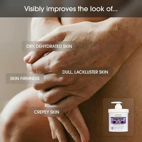 Advanced Clinicals Hyaluronic Acid Body Cream 473ml (16oz) | Hydrates & Plumps Dry Skin thumbnail 6