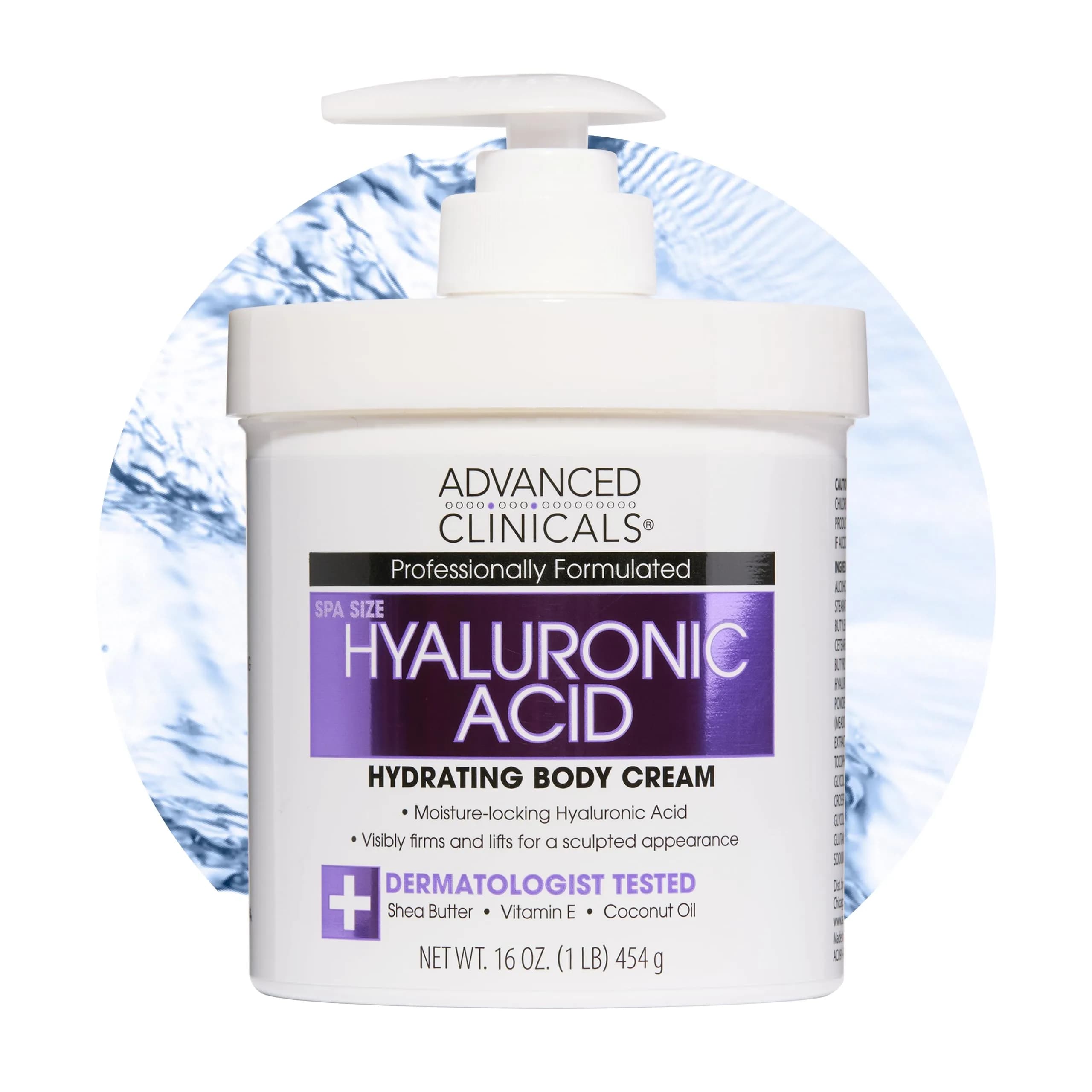 Advanced Clinicals Hyaluronic Acid Body Cream 473ml (16oz) | Hydrates & Plumps Dry Skin — 3 - Hyaluronic Acid Body Cream