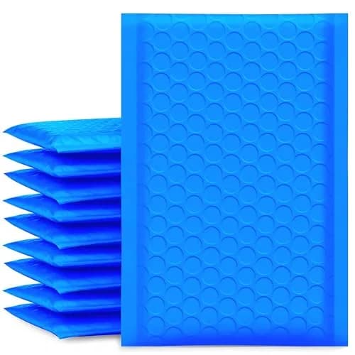 UCGOU Bubble Mailers 4x8" Blue 50 Pack | Padded Envelopes for Shipping & Protection thumbnail 1