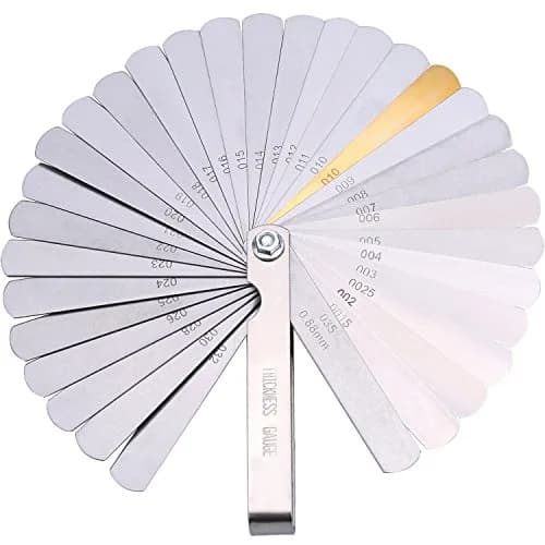 Hotop Feeler Gauges Imperial Measuring Tool Stainless Steel | 32 Blades Dual Marked Metric & Imperial thumbnail 1