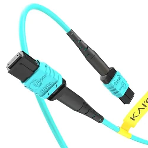 Karono 10 ft MPO/MTP to MPO Fiber Patch Cable OM3 LSZH | High-Speed 8F Multi-mode thumbnail 1