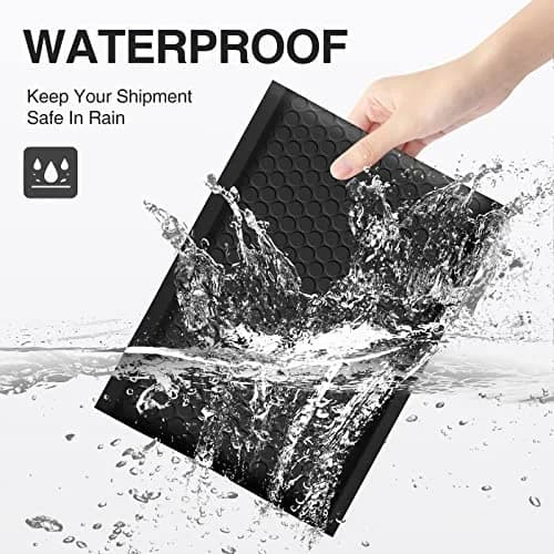 UCGOU Black Bubble Mailers 50 Pack, 10.16cm x 20.32cm (4"x8") | Opaque Padded Envelopes for Secure Shipping thumbnail 3