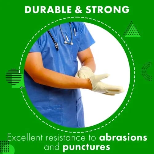 Green Direct Disposable Latex Gloves for Food Prep, Cleaning | Powder Free, Medium, Small, Large, 100 Count (X-Large) thumbnail 3
