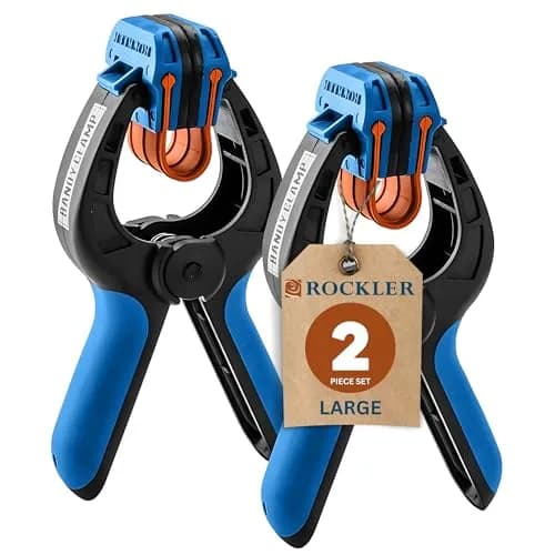 Rockler Large Spring Bandy Clamps for Woodworking (Pair) | Heavy-Duty, No-Mar, Adjustable, 2 Items thumbnail 1