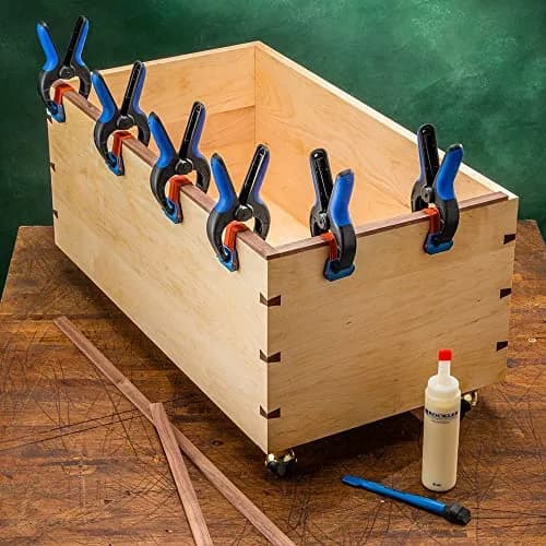 Rockler Large Spring Bandy Clamps for Woodworking (Pair) | Heavy-Duty, No-Mar, Adjustable, 2 Items thumbnail 6