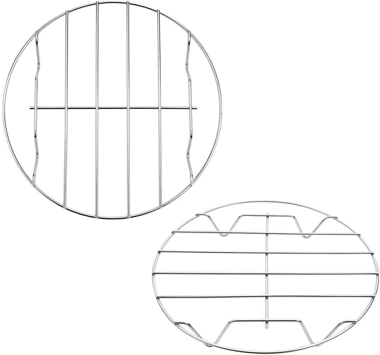 TamBee 2Pcs Stainless Steel Cooling Racks 7 & 8 Inch | Versatile Baking & Steaming
