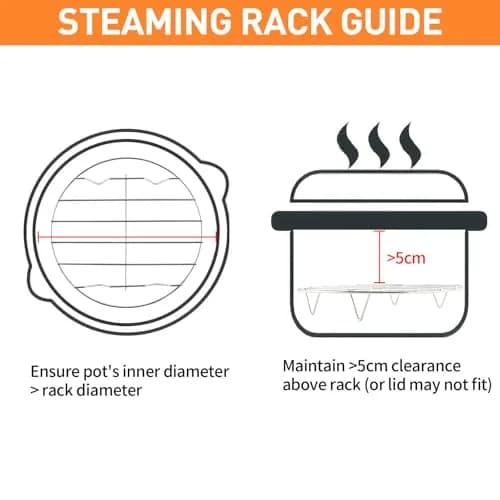 TamBee 2Pcs Stainless Steel Cooling Racks 7 & 8 Inch | Versatile Baking & Steaming thumbnail 9