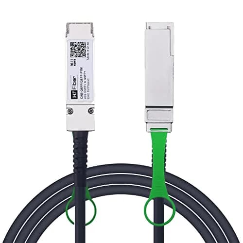 H!Fiber 40Gb QSFP+ DAC Cable 2m | 40GBASE-CR4 Passive Twinax for Cisco & Open Devices thumbnail 1