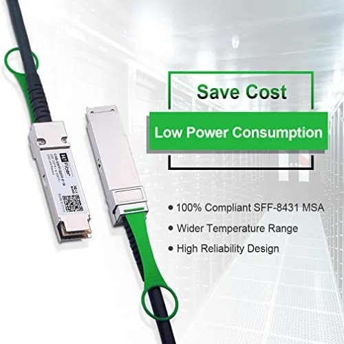 H!Fiber 40Gb QSFP+ DAC Cable 2m | 40GBASE-CR4 Passive Twinax for Cisco & Open Devices thumbnail 3