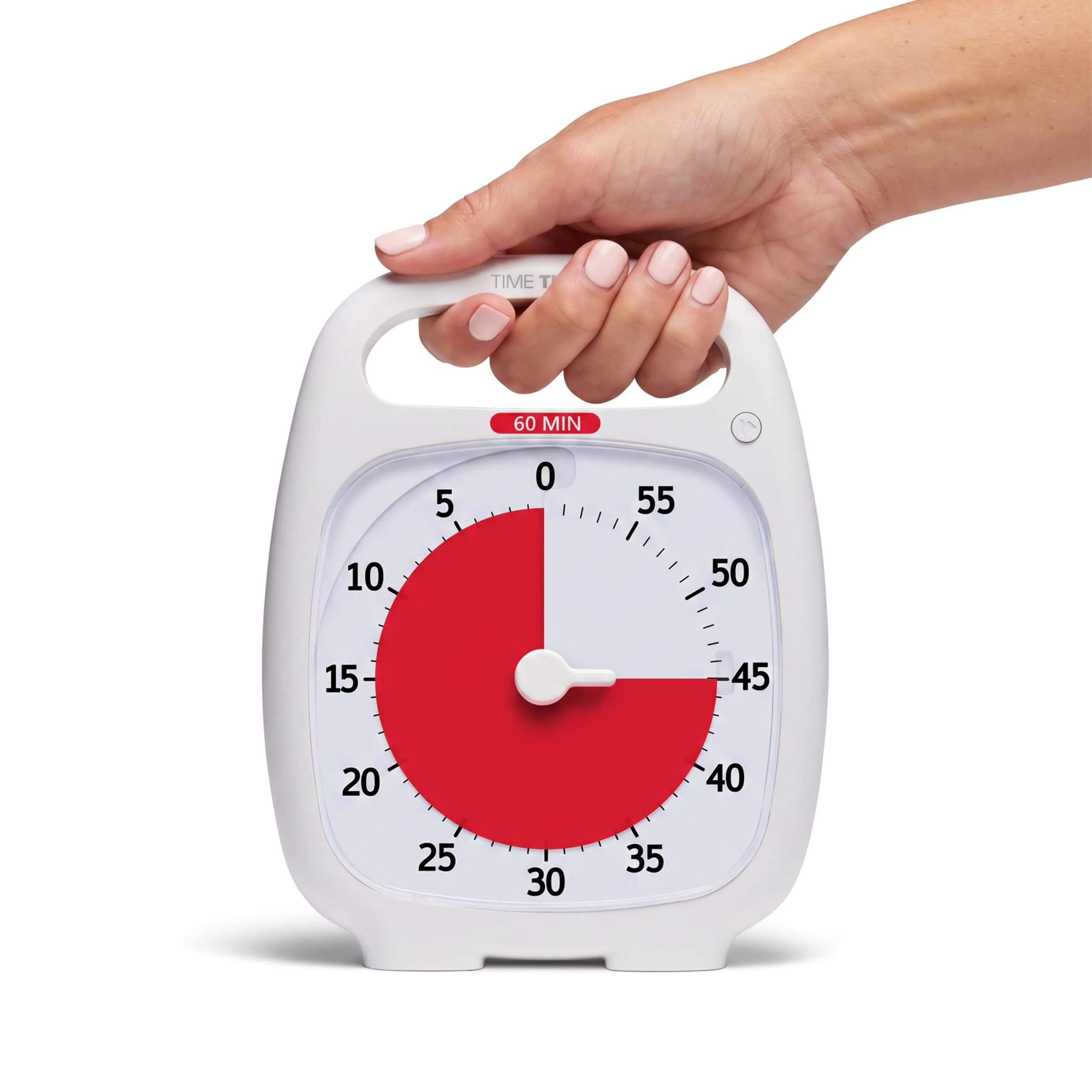 TIME TIMER Plus 20 Minute Desk Visual Timer | Silent Countdown for Classroom & Office (White) — White (5 Minute)