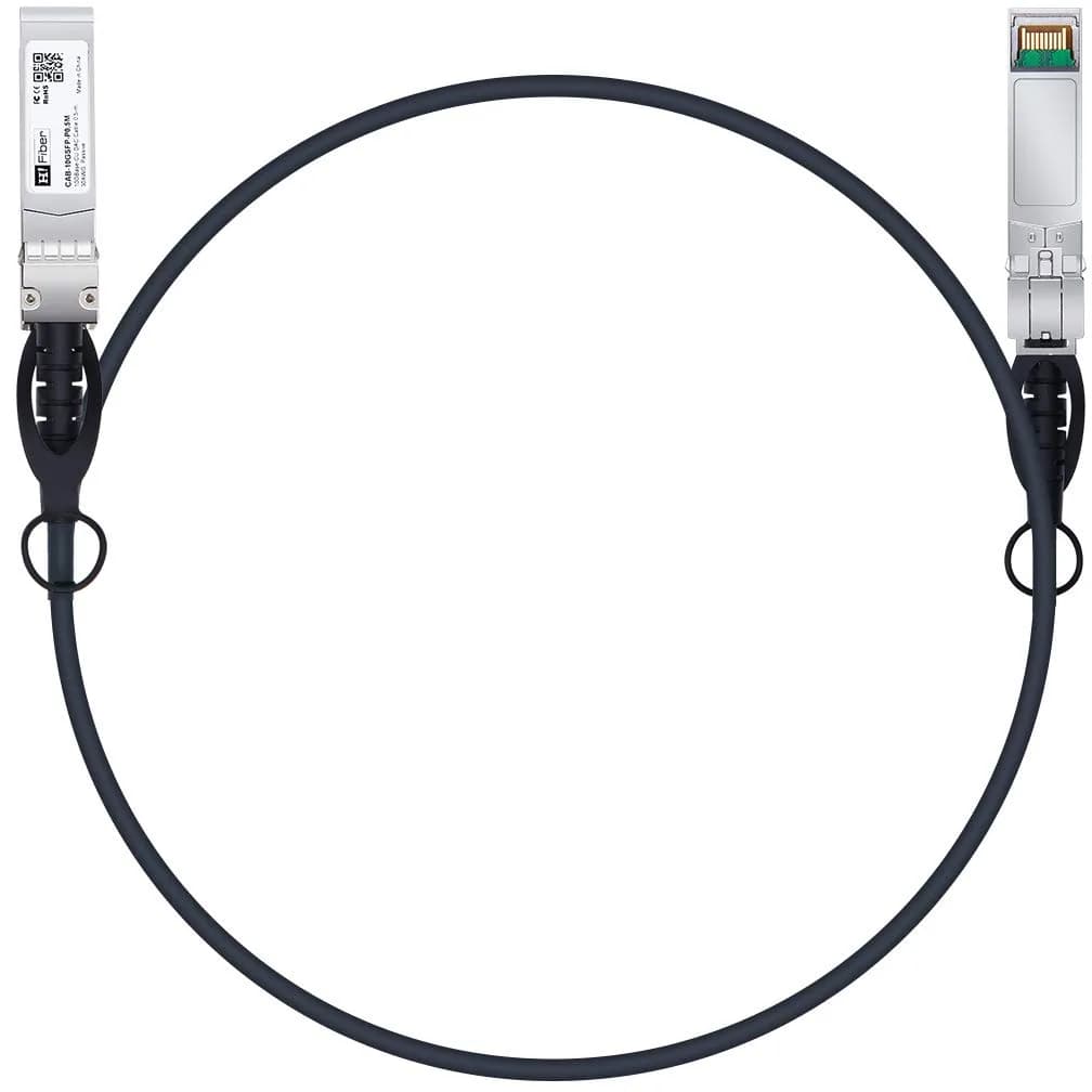 H!Fiber.com 10G SFP+ DAC Cable 1m | 10Gbps Twinax Copper for Networking Devices — x1