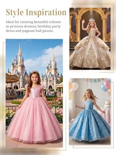 ABaoWedding Girls Petticoat 6-7y White | Adjustable Hoop Skirt for Formal & Party Wear thumbnail 6