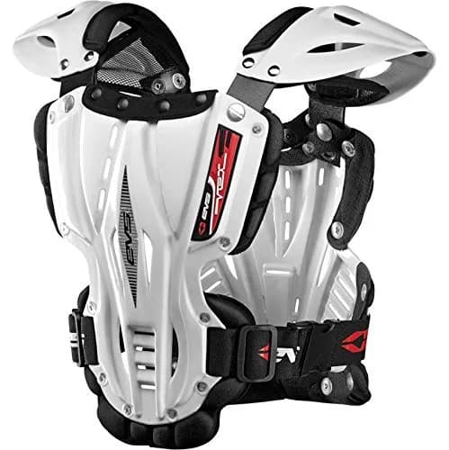 EVS Vex Impact Protection Gear White Small | Lightweight Chest & Spine Protector with Ventilation & Neck Compatibility thumbnail 2