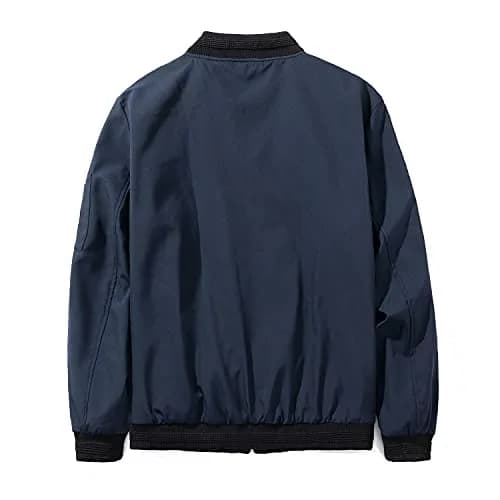 URBANFIND Men's Slim Fit Lightweight Sportswear Jacket Casual Bomber Jacket US S Blue | Breathable, Stylish & US S Size thumbnail 2