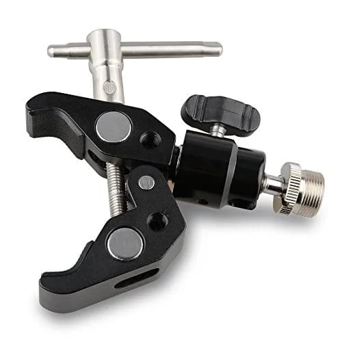 CAMVATE Mini Crab Clamp Articulated 1/4 Pack of 4 | Microphone Mounting Clamp with 360° Ball Head thumbnail 4