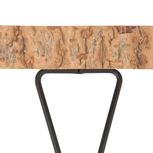 Creative Co-Op Decorative Paulownia Wood Pedestal with Metal Hairpin Legs Round Accent Stand, Natural Finish | Rustic Home Decor thumbnail 5